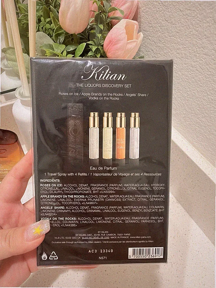 Kilian The Liquors Discovery Gift Set, 1 Travel Spray With 4 Refills, 30mL Total